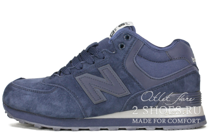 Кроссовки New Balance 574 High Winter Blue Dark  синие