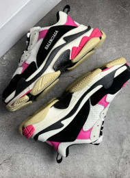 Кроссовки Balenciaga Triple S White Pink Black живое фото 1